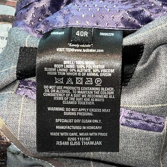 TED BAKER of LONDON Men's Endurance Jacket Blazer Sport Coat, Soft Gray, Size M - Picture 6 of 8